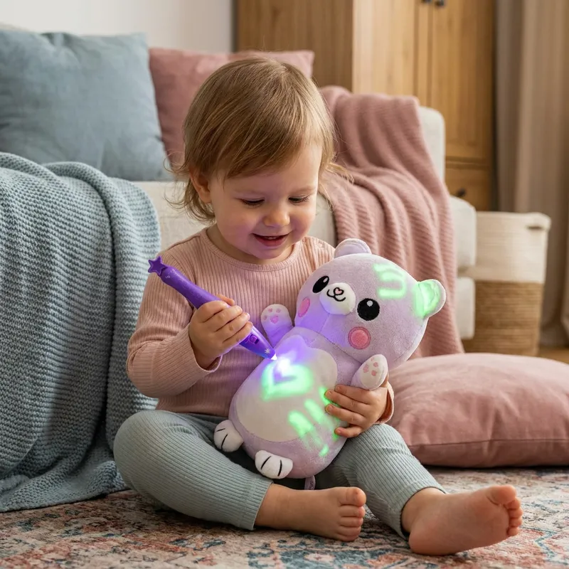 Интерактивна плюшена играчка със светещ писец — снимка 7