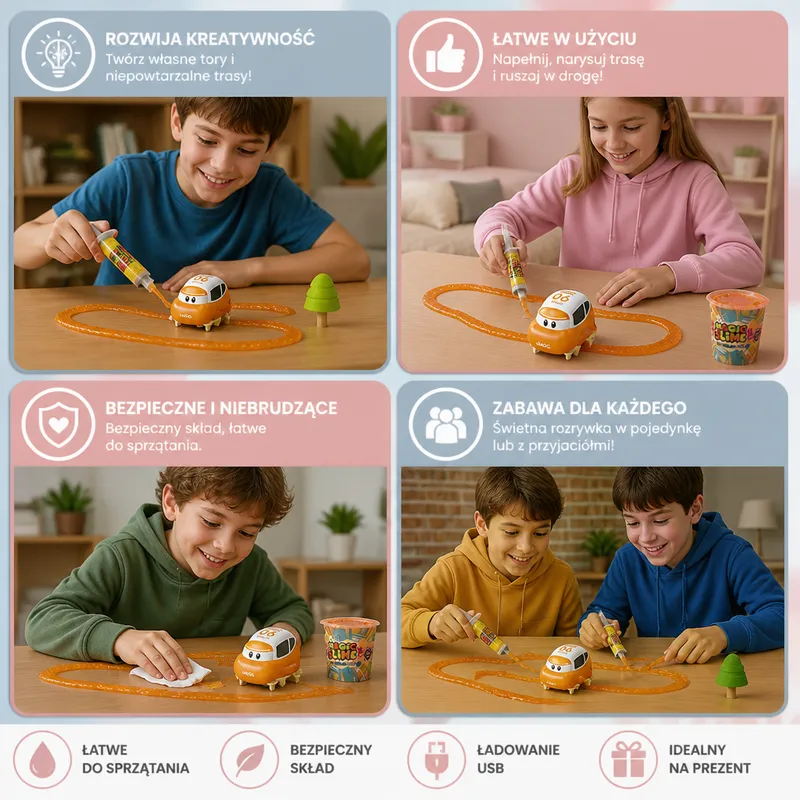 Комплект писта със слайм и електрически колички — снимка 4