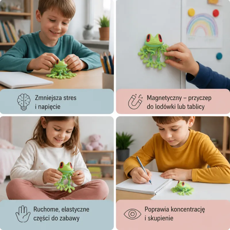Магнитна антистрес играчка жаба, 3D принт — снимка 3