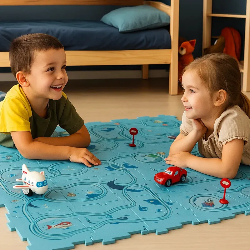 Постелка за игра с писти и свързващи се пътища — снимка 2