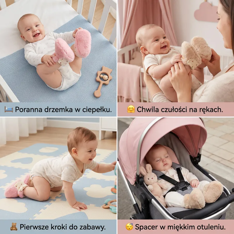 Меки бебешки обувки-чорапи за най-малките — снимка 3