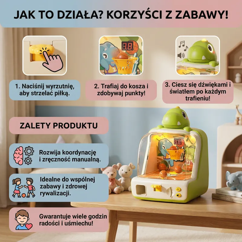 Мини баскетболен автомат за деца — снимка 2