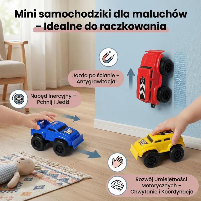 Мини колички с инерционен механизъм за малки деца — снимка 2
