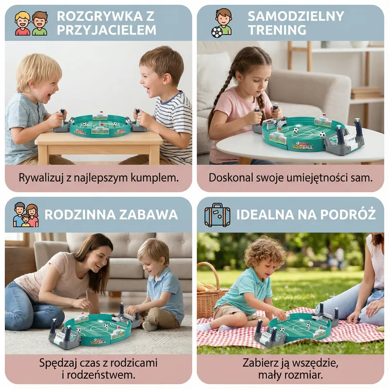 Мини настолен футбол, комплект за игра за деца — снимка 2