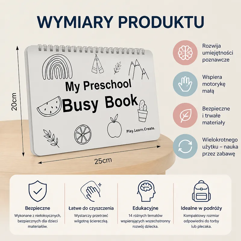 Образователна книжка busy book Монтесори със занимания — снимка 4