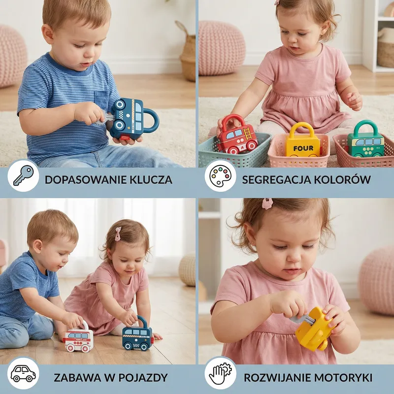 Монтесори ключове и ключалки, цветове и шарки — снимка 3