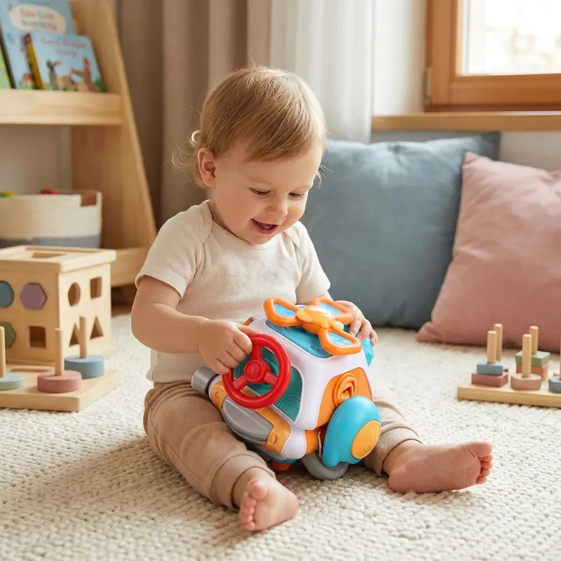 Кубче за активности Монтесори 22 в 1 за малки деца — снимка 6