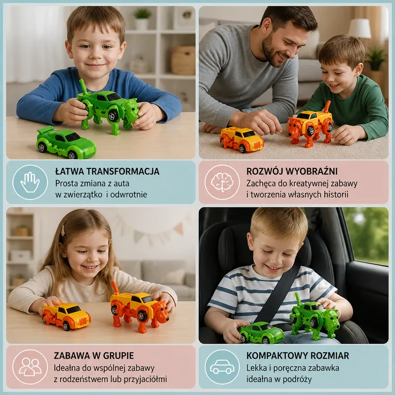 Кола играчка, която се преобразява в животинче — снимка 3