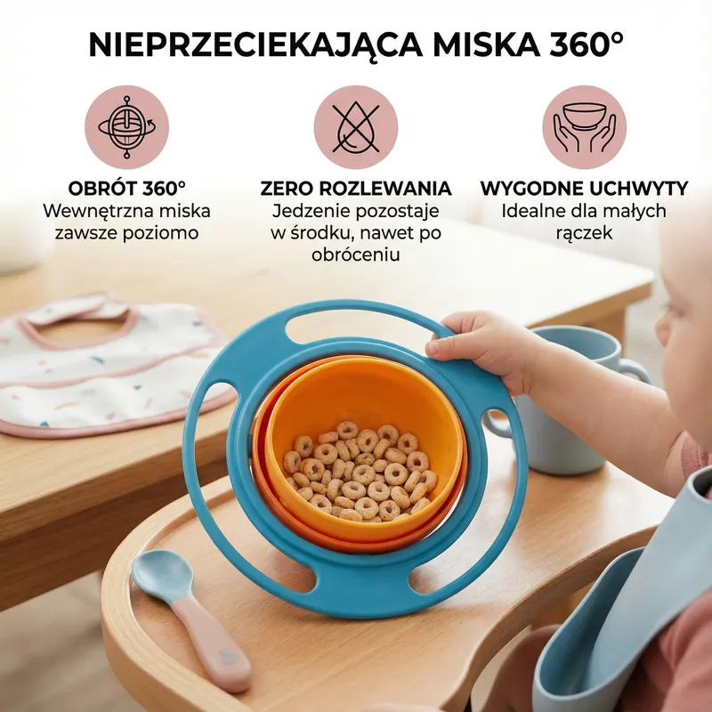 Неразливаща се детска купичка за хранене без бъркотия — снимка 2