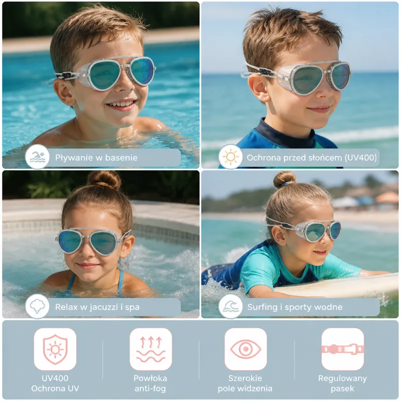 Плувни очила Pro Aviator с UV400 защита и анти-фог — снимка 3