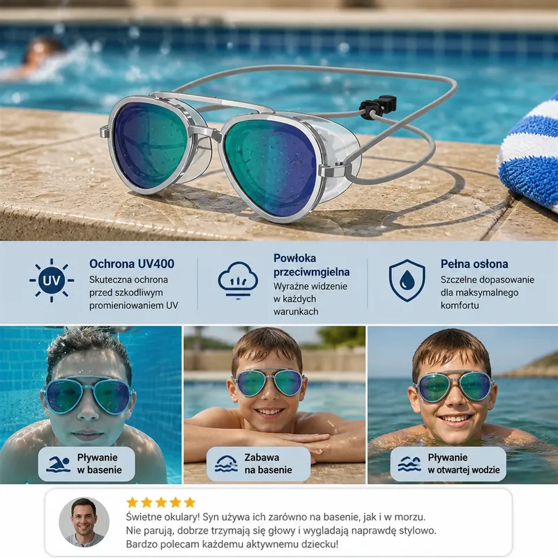 Плувни очила Pro Aviator с UV400 защита и анти-фог — снимка 4