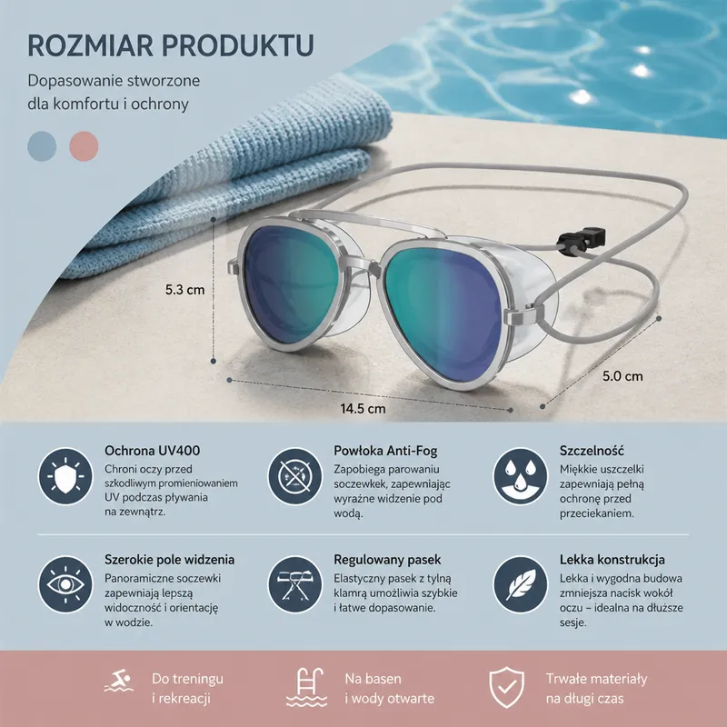 Плувни очила Pro Aviator с UV400 защита и анти-фог — снимка 5
