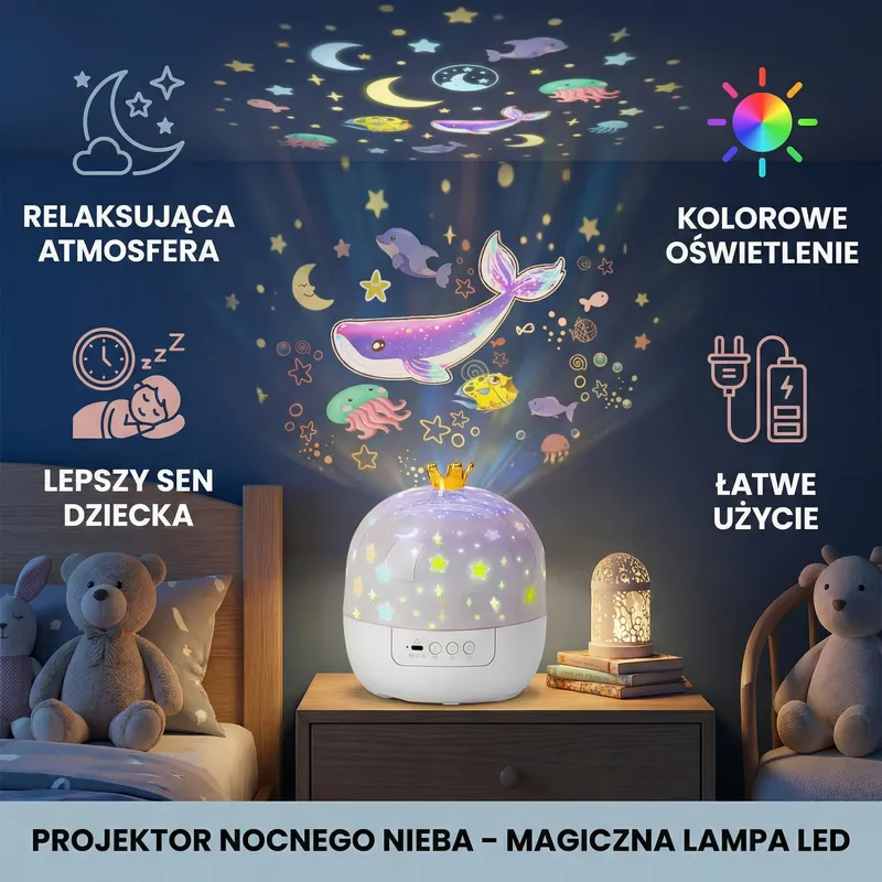 Проектор за нощно небе, вълшебна LED лампа с ефекти — снимка 2