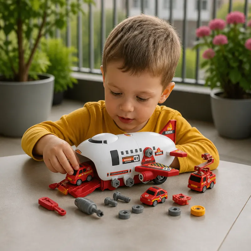 Транспортен самолет DIY с комплект строителни машини — снимка 7