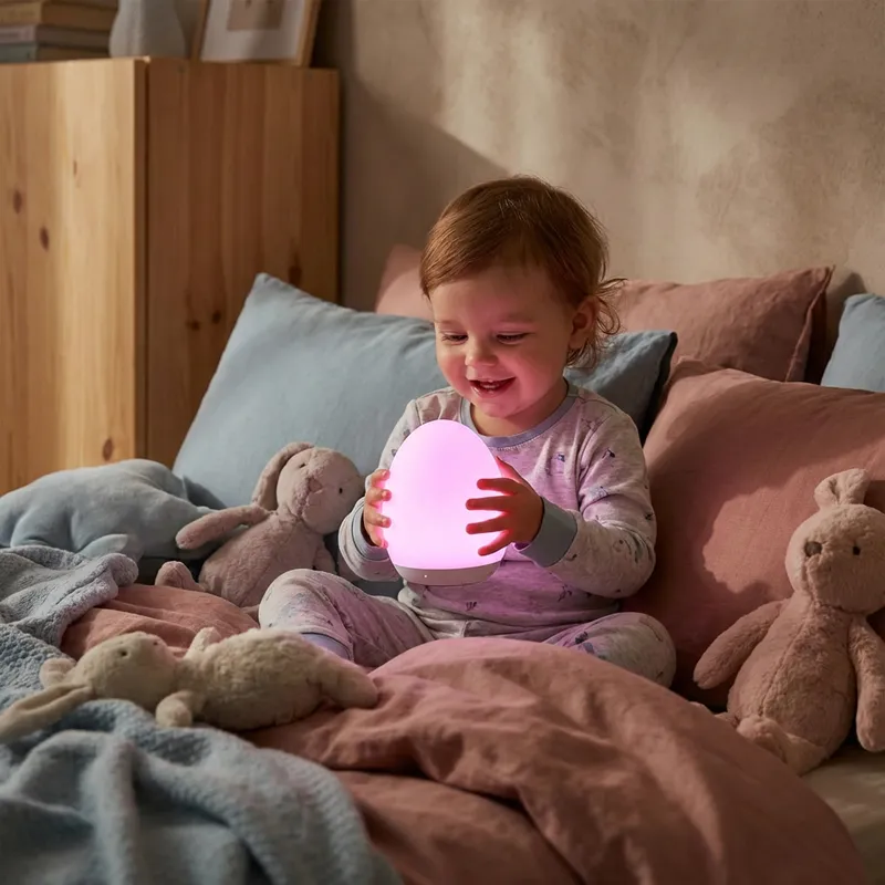 Силиконова LED нощна лампа във формата на яйце — снимка 2
