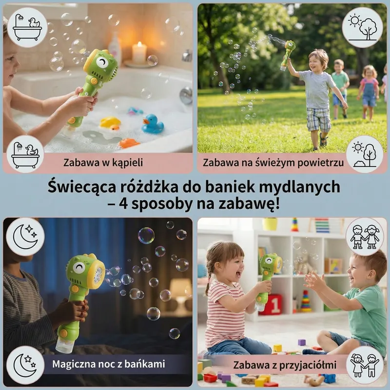 Светеща пръчка за сапунени балони, автоматична машина — снимка 3