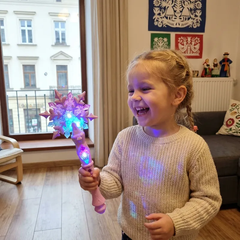 Светеща магическа пръчица принцеса със снежинка — снимка 5