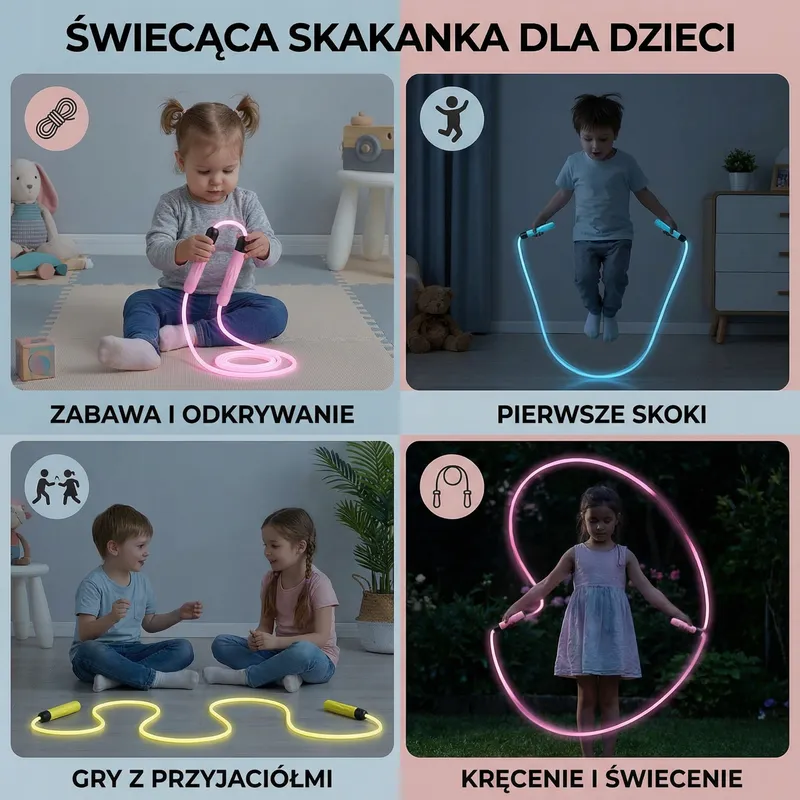 Светещо въже за скачане за деца — снимка 3