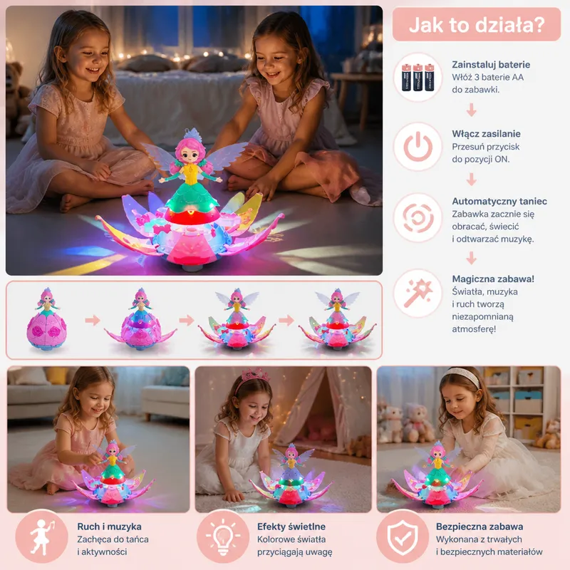 Светеща танцуваща играчка принцеса фея — снимка 4