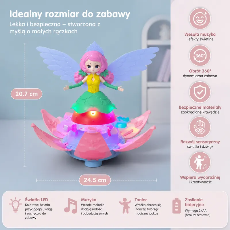 Светеща танцуваща играчка принцеса фея — снимка 5