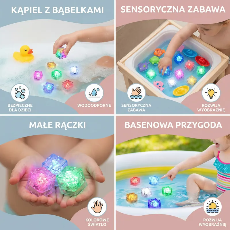 Светещи кубчета за баня, комплект 6 броя — снимка 3
