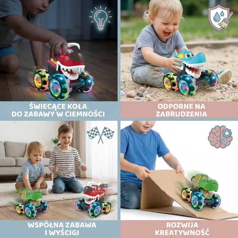 Светещи колички Monster Truck за деца — снимка 3