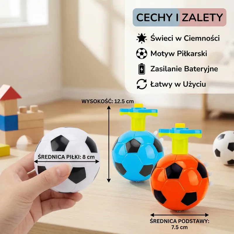Светещ футболен пумпал с LED светлини — снимка 4