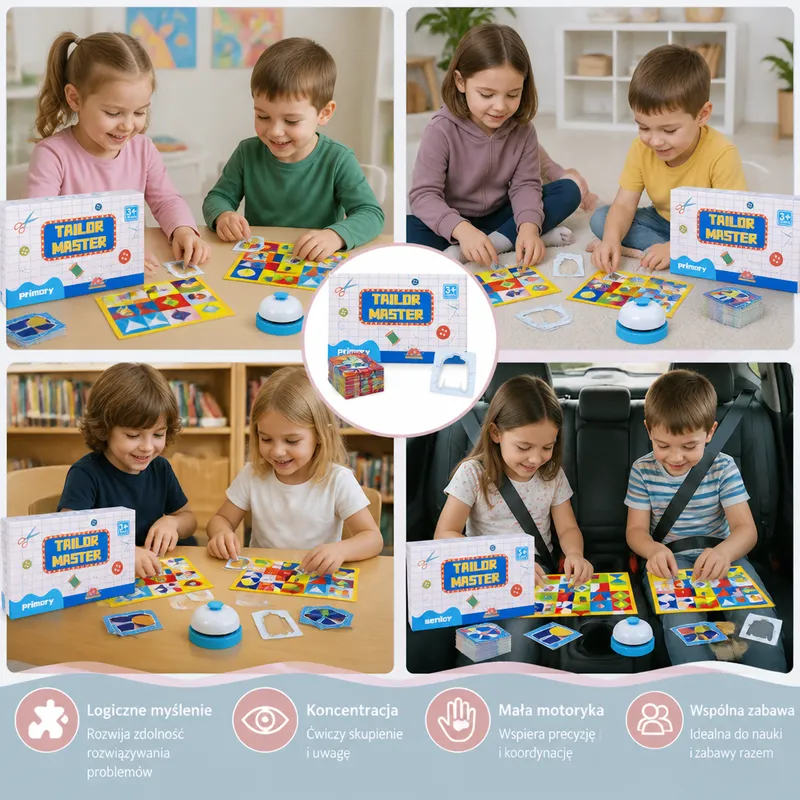 Tailor Master дървена игра за напасване на форми — снимка 4