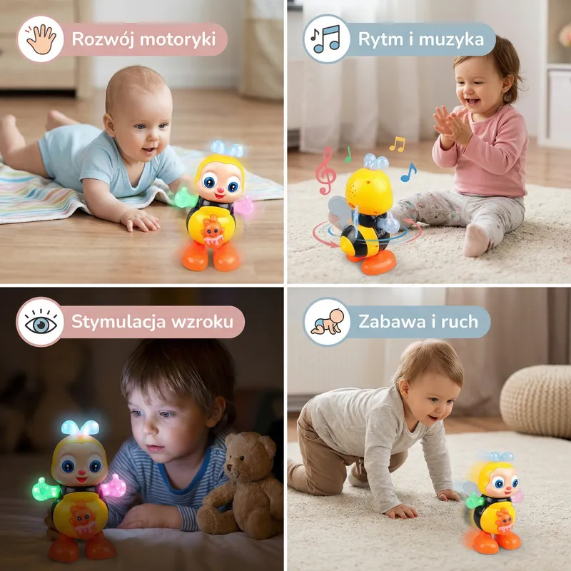 Танцуваща музикална пчела, интерактивна играчка за бебета — снимка 3
