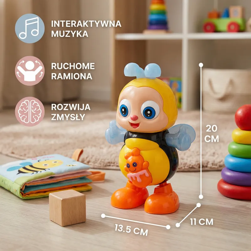 Танцуваща музикална пчела, интерактивна играчка за бебета — снимка 4