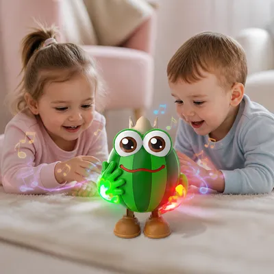 Танцуваща играчка диня със светлини и музика за бебета