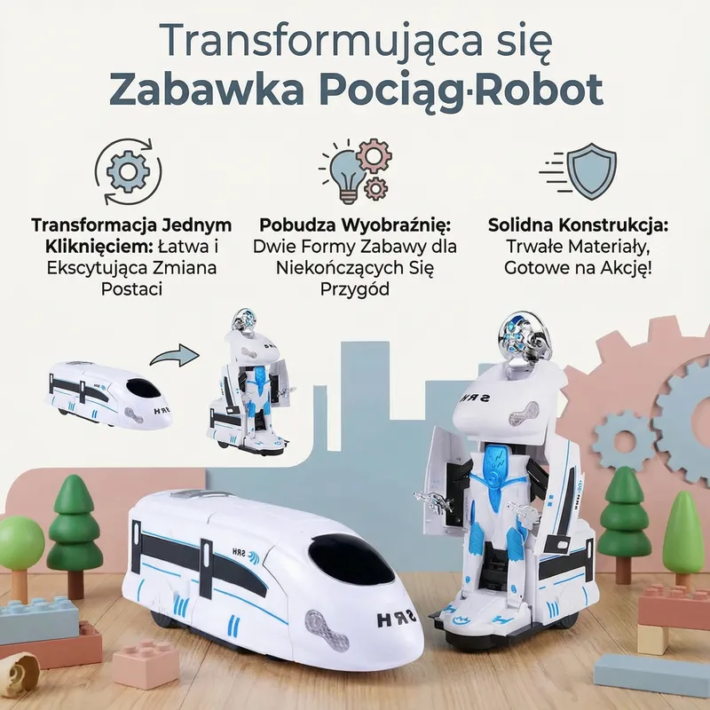 Играчка трансформър влак робот — снимка 2