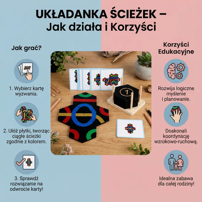 Подредба на пътечки, логическа игра за семейството — снимка 2