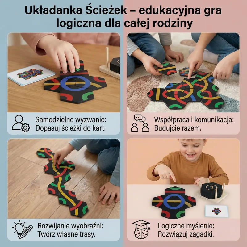 Подредба на пътечки, логическа игра за семейството — снимка 3