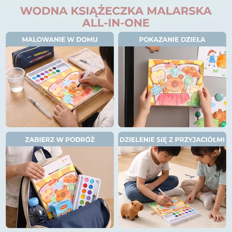 Книжка за рисуване с вода, всичко в едно — снимка 4