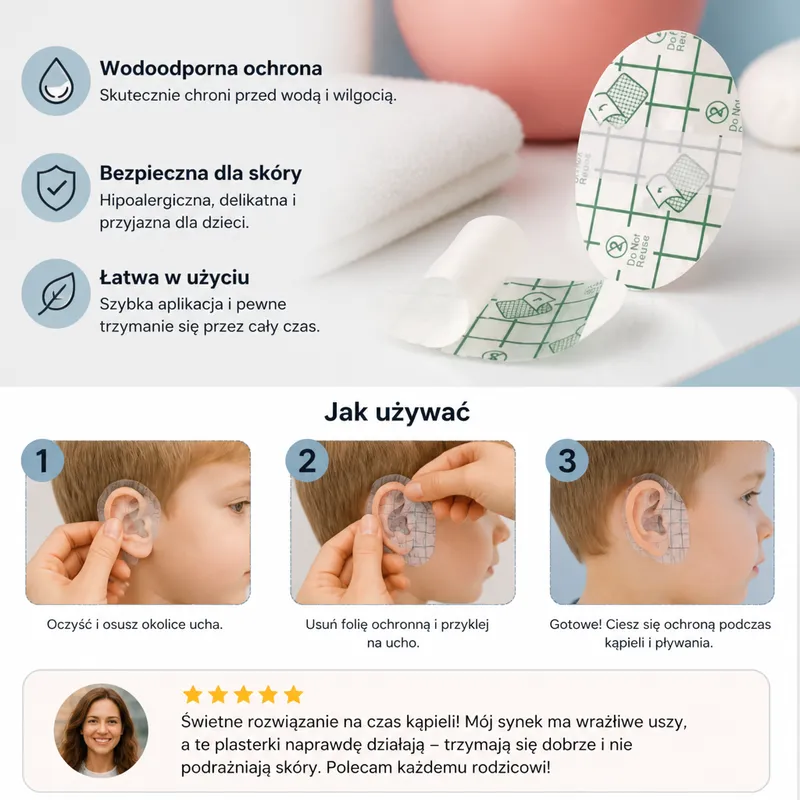 Водоустойчиво защитно фолио за уши за деца — снимка 4