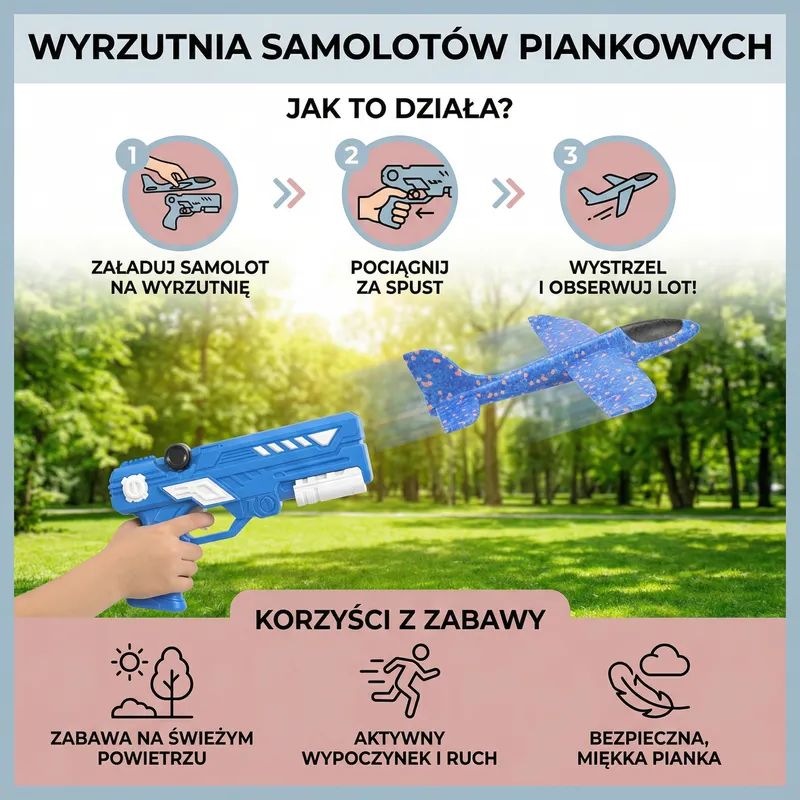Изстрелвачка за пенопластови самолети с пистолет — снимка 2