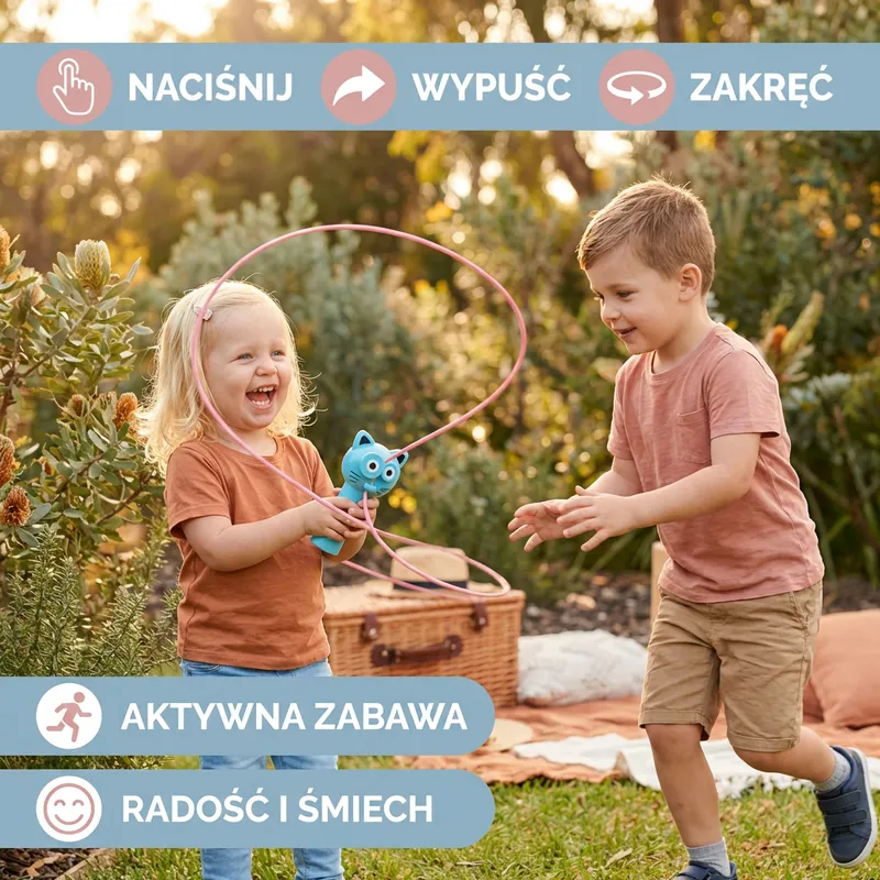 Играчка ласо котка с въртящ се изстрелвач на въже — снимка 2