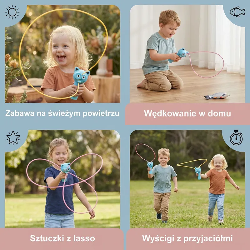 Играчка ласо котка с въртящ се изстрелвач на въже — снимка 3