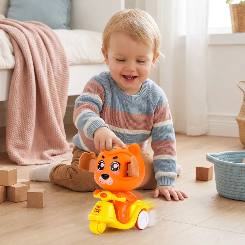 Играчка мотор с животинче натисни и карай, игра на криеница — снимка 6