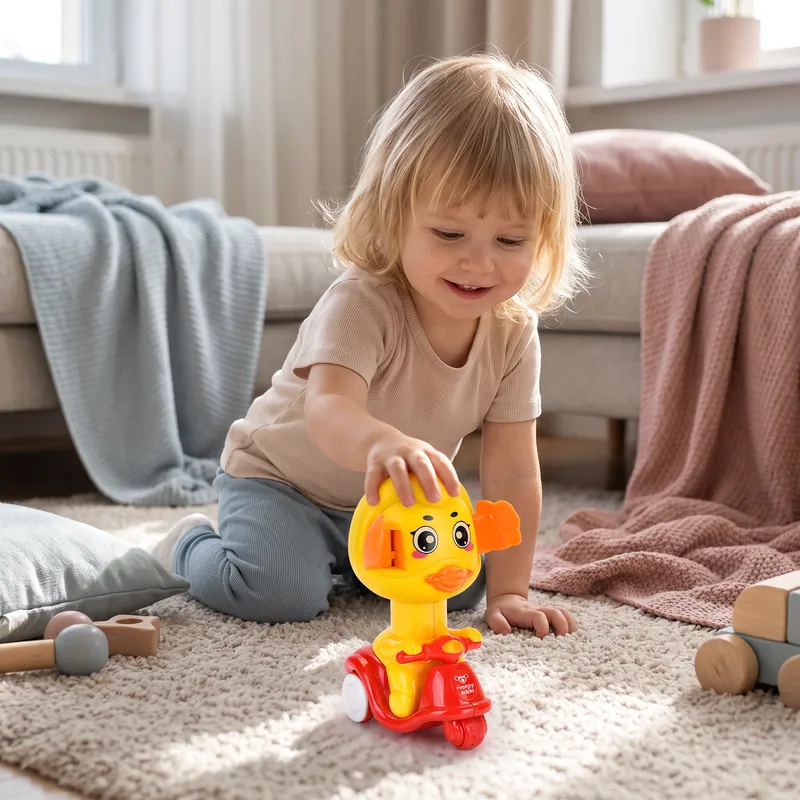 Играчка мотор с животинче натисни и карай, игра на криеница — снимка 8