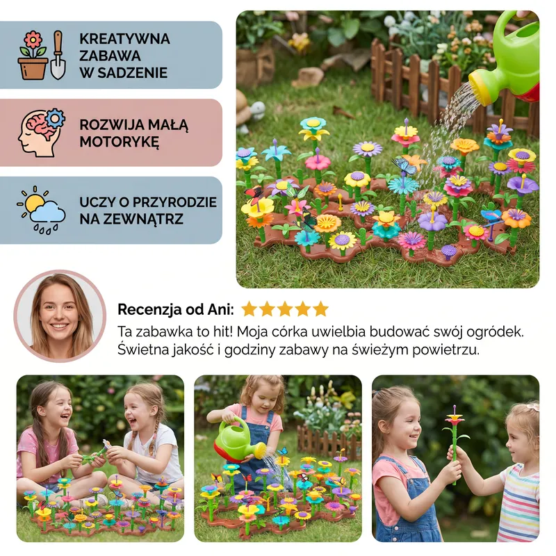 Градинарски комплект играчка за засаждане и учене — снимка 2