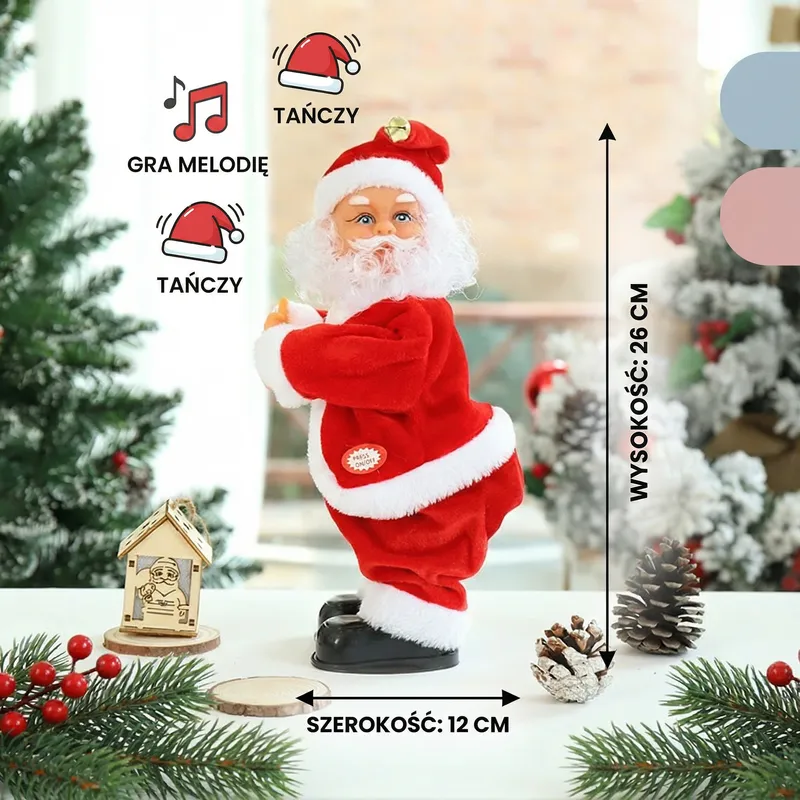 Коледна играчка танцуващ Дядо Коледа — снимка 3