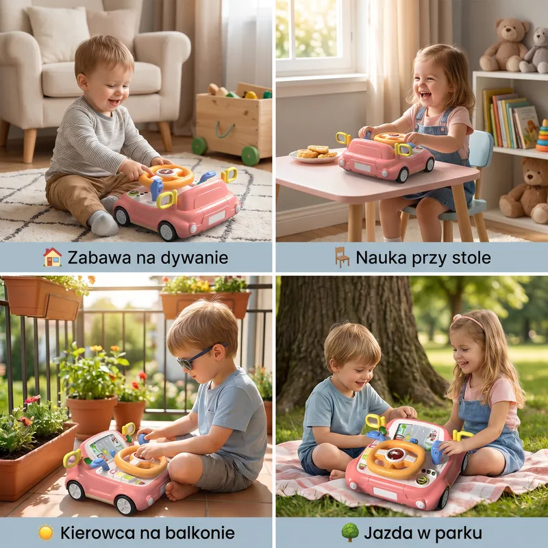 Играчка симулатор за шофиране с волан и екран — снимка 3