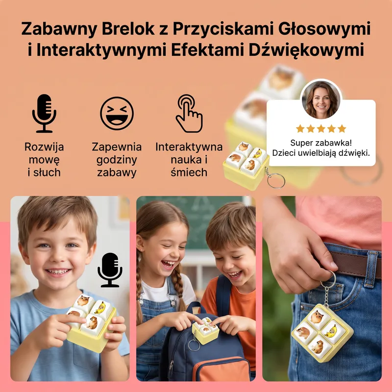 Забавен ключодържател с гласови бутони и звукови ефекти — снимка 3