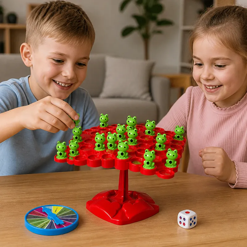 Игра с жабки за баланс, семейна игра за сръчност