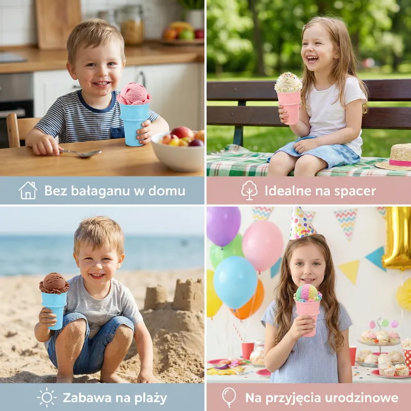 Държач за сладолед във формата на фунийка, 2 броя — снимка 3