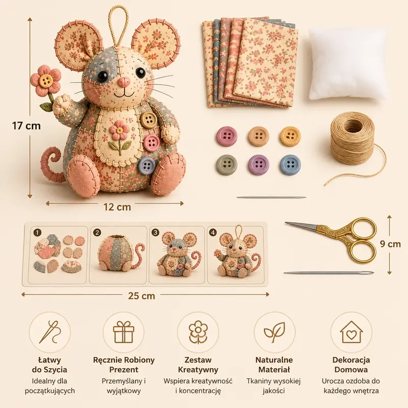 Творчески комплект DIY за шиене на животинки от плат — снимка 4