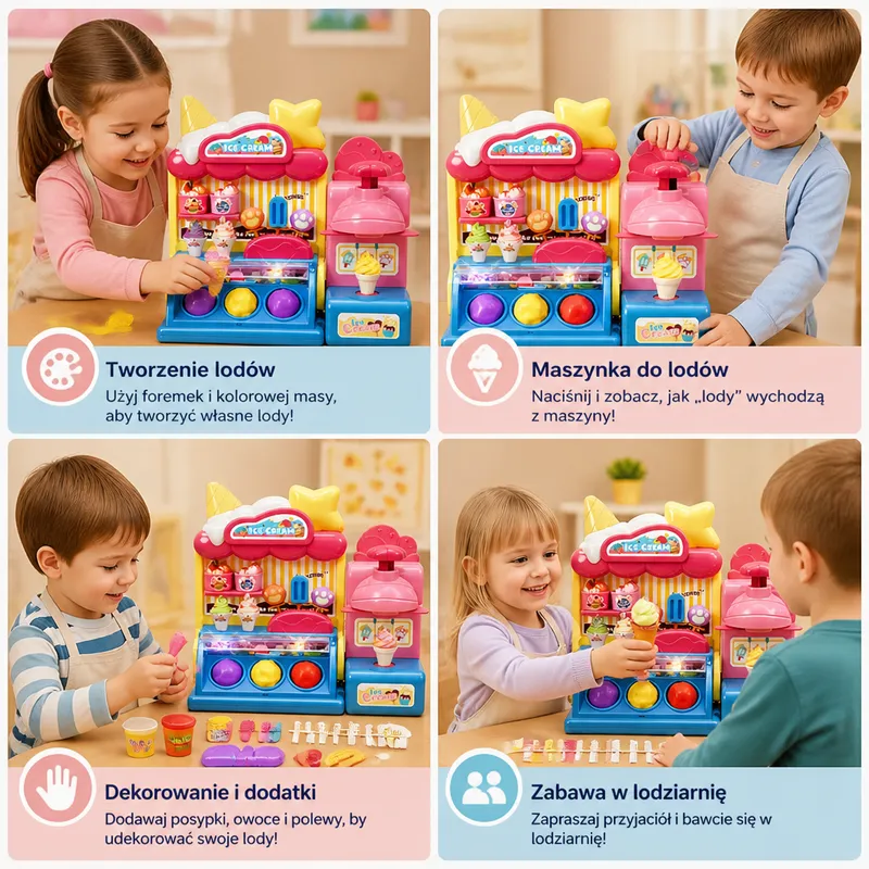 Комплект DIY за направа на сладолед от пластична маса — снимка 3
