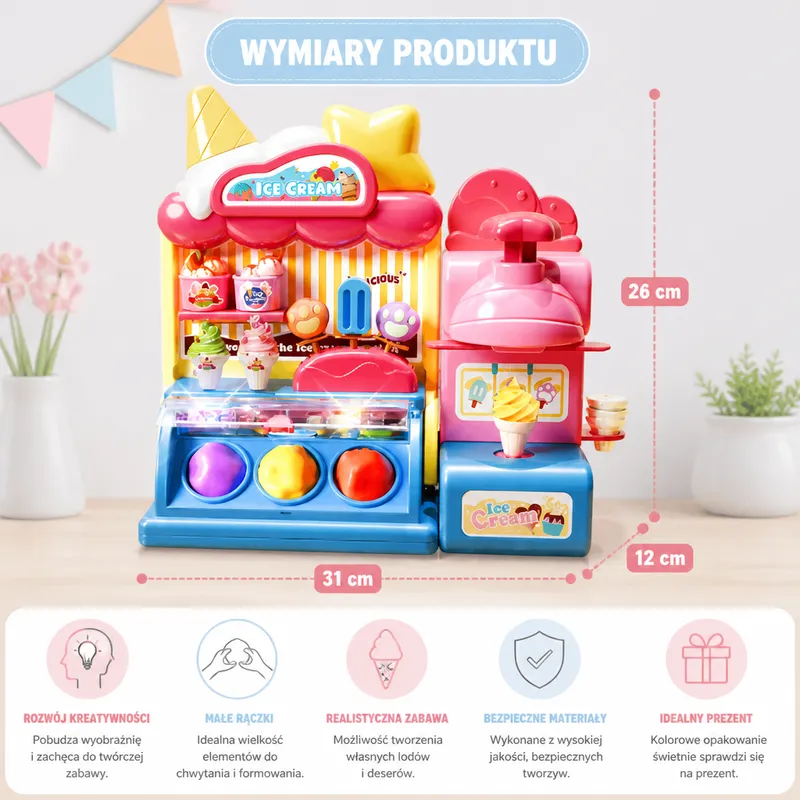 Комплект DIY за направа на сладолед от пластична маса — снимка 4